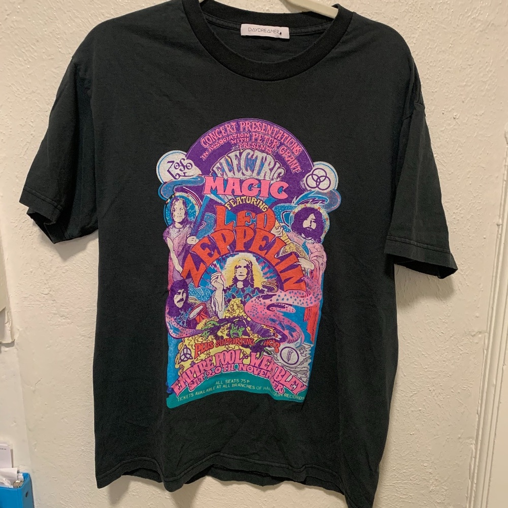 Vintage Style Distressed Led Zeppelin Tee